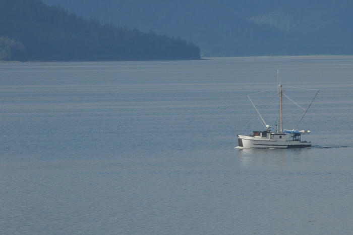 a fishing ship on the waterway